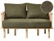 Beliani Sofa 2-osobowa boucle ciemnozielone ASKER 1