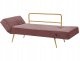 Beliani Sofa rozkładana welurowa różowa SAARELA 8