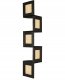 Beliani Regał 4 półki ALDER Drewno 101 cm Czarny 1