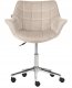 Beliani Krzesło biurowe regulowane welurowe beżowe LABELLE 4