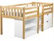 Beliani Łóżko na antresoli Drewno SUSVILLE 90 x 200 cm Jasnobrązowy 1