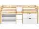Beliani Łóżko na antresoli Drewno SUSVILLE 90 x 200 cm Jasnobrązowy 7