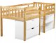 Beliani Łóżko na antresoli Drewno SUSVILLE 90 x 200 cm Jasnobrązowy 8