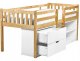 Beliani Łóżko na antresoli Drewno SUSVILLE 90 x 200 cm Jasnobrązowy 9