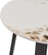 Beliani Stolik pomocniczy ceramiczny biało-czarny IVINS 3
