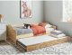 Beliani Łóżko wysuwane Drewno LUNERAY 90 x 200 cm Jasnobrązowy 2