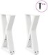 vidaXL Nogi do stolika kawowego 2 szt. Białe 38x(42-43,3) cm Stal 1
