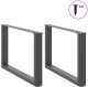 vidaXL Nogi do stolika kawowego, 2 szt., antracyt, 60x(42-43) cm, stal 3