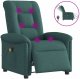 vidaXL Rozkładany fotel masujący, elektryczny, ciemnozielony, tkanina 1