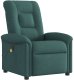 vidaXL Rozkładany fotel masujący, elektryczny, ciemnozielony, tkanina 4