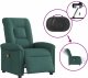 vidaXL Rozkładany fotel masujący, elektryczny, ciemnozielony, tkanina 9
