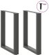 vidaXL Nogi do stolika kawowego, 2 szt., antracyt, 60x(72-73) cm, stal 3