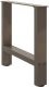 vidaXL Nogi do stolika kawowego, naturalna stal, 2 szt., 50x(42-43) cm 2