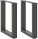 vidaXL Nogi do stolika kawowego, 2 szt., antracyt, 38x(42-43) cm, stal 1