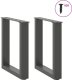 vidaXL Nogi do stolika kawowego, 2 szt., antracyt, 38x(42-43) cm, stal 3