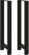 vidaXL Nogi do stolika kawowego, czarne, 2 szt., 50x(110-111) cm, stal 1