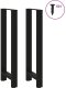 vidaXL Nogi do stolika kawowego, czarne, 2 szt., 50x(110-111) cm, stal 3