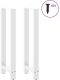 vidaXL Nogi do stolika kawowego, białe, 2 szt., 50x(110-111) cm, stal 3