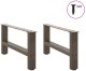 vidaXL Nogi do stolika kawowego stal 2 szt. 70x(30-31) cm 4