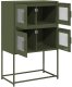 vidaXL Komoda Oliwkowo-zielona 68x39x107 cm Stal 6