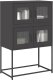 vidaXL Komoda wysoka czarna 68x39x107 cm stalowa 1