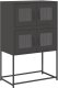 vidaXL Komoda wysoka czarna 68x39x107 cm stalowa 1
