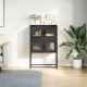 vidaXL Komoda wysoka czarna 68x39x107 cm stalowa 3