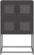 vidaXL Komoda wysoka czarna 68x39x107 cm stalowa 4