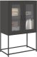 vidaXL Komoda wysoka czarna 68x39x107 cm stalowa 1