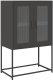vidaXL Komoda wysoka czarna 68x39x107 cm stalowa 2