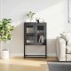 vidaXL Komoda wysoka czarna 68x39x107 cm stalowa 4