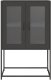 vidaXL Komoda wysoka czarna 68x39x107 cm stalowa 5