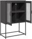 vidaXL Komoda wysoka czarna 68x39x107 cm stalowa 6