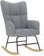 vidaXL Fotel bujany z podnóżkiem, jasnoszary, tkanina 5