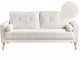 Beliani Sofa 2-osobowa teddy złamana biel KALMAR 1