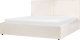 Beliani Łóżko z pojemnikiem Boucle MOISSAC 180 x 200 cm Złamana biel 2