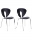 Beliani Zestaw 2 krzeseł do jadalni TRACY Czarny 1