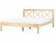 Beliani Łóżko Drewno TANNAY 160 x 200 cm Jasnobrązowy 1