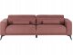 Beliani Sofa 3-osobowa burgundowa ANGE 1