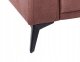 Beliani Sofa 3-osobowa burgundowa ANGE 10