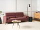 Beliani Sofa 3-osobowa burgundowa ANGE 1