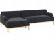 Beliani Narożnik prawostronny czarny SOSJO 4
