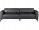 Beliani Sofa 3-osobowa czarna ANGE 1