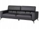 Beliani Sofa 3-osobowa czarna ANGE 7