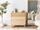 Beliani Komoda 3 szuflady jasne drewno WALES 2