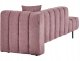 Beliani Szezlong prawostronny różowy LANNILS 5