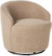 Beliani Fotel obrotowy DAVIK Boucle Beżowoszary 4