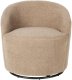 Beliani Fotel obrotowy DAVIK Boucle Beżowoszary 5