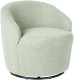 Beliani Fotel obrotowy DAVIK Boucle Jasnozielony 3