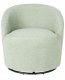 Beliani Fotel obrotowy DAVIK Boucle Jasnozielony 4